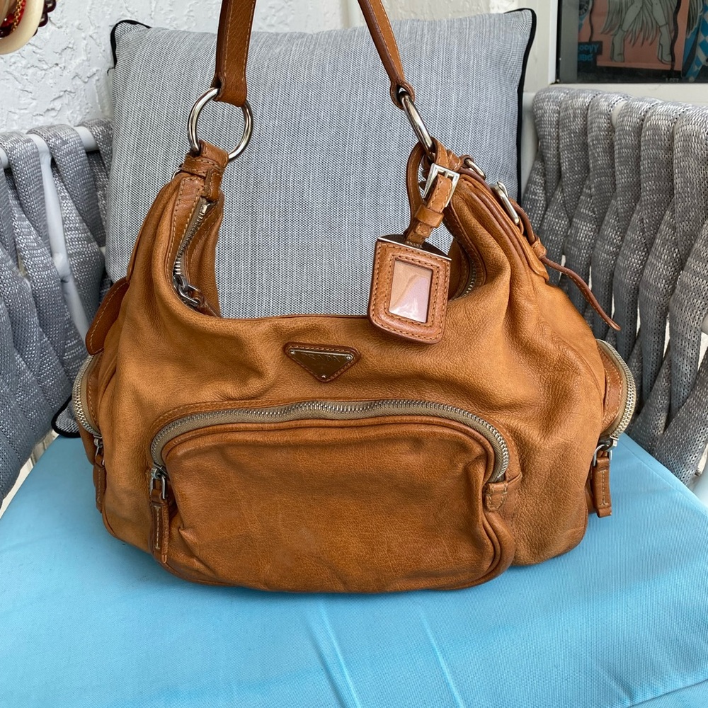 Prada leather hobo